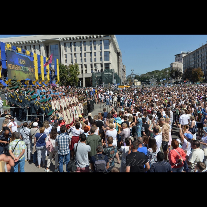24 серпня 2018 Голова Верховної Ради України Андрій Парубій разом з Президентом України, Верховним головнокомандувачем Петром Порошенком, Прем’єр-міністром України Володимиром Гройсманом, народними депутатами, урядовцями, гостями столиці взяли участь в урочистих заходах з нагоди святкування 27-ї річниці Незалежності України.
У параді взяли участь 18 іноземних делегацій із різних країн світу, зокрема із Великої Британії, США, Канади, Литви, Естонії, Польщі, Румунії, Молдови, Грузії, Латвії, Данії, Польщі.