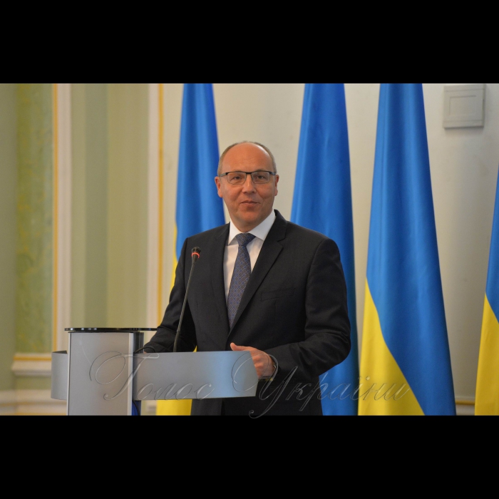 28 серпня 2018 у рамках XIII Наради керівників закордонних дипломатичних установ України відбувся виступ Голови Верховної Ради України Андрія Парубія
