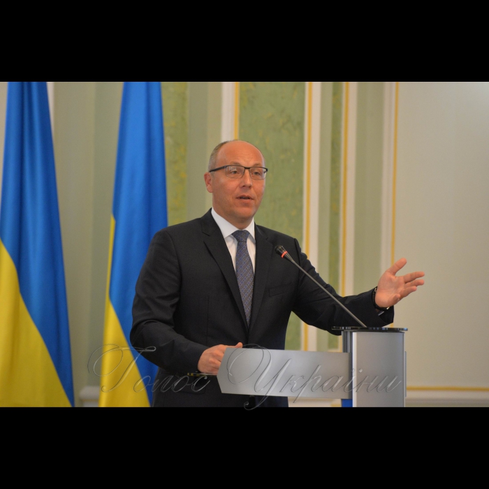 28 серпня 2018 у рамках XIII Наради керівників закордонних дипломатичних установ України відбувся виступ Голови Верховної Ради України Андрія Парубія