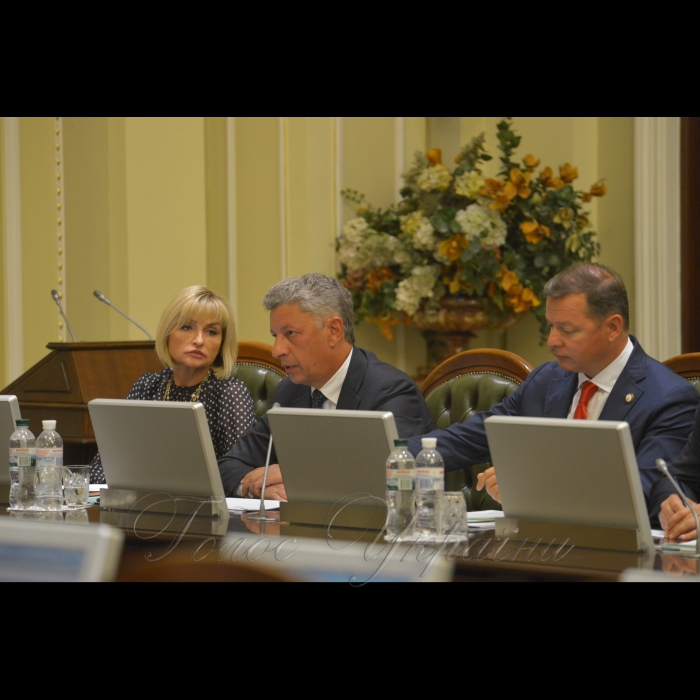 3 вересня 2018 погоджувальна рада
Ірина Луценко (БП) Юрій Бойко (ОП) Олег Ляшко (РП)