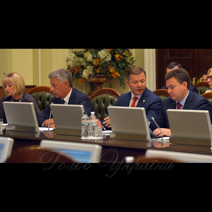 3 вересня 2018 погоджувальна рада
Ірина Луценко (БП) Юрій Бойко (ОП) Олег Ляшко (РП) Віктор Бондар (відро)