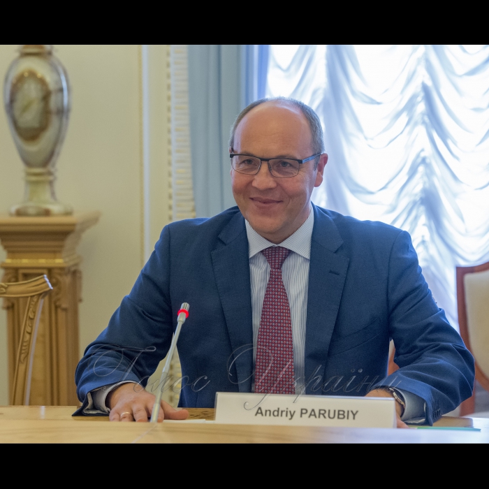 14 вересня 2018
Зустріч Голови Верховної Ради України Андрія Парубія з координатором програм Європейського Парламенту з підвищення інституційної спроможності Верховної Ради України Петем Коксом.