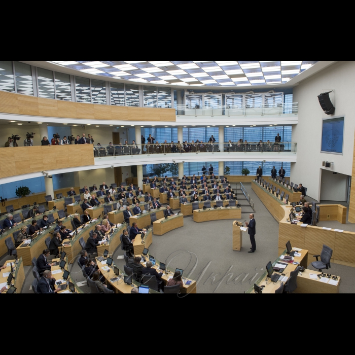13 листопада 2018 візит Голови Верховної Ради України А.В.Парубія до Литовської Республіки для участі у роботі 9-ї сесії Міжпарламентської асамблеї Сейму Литовської Республіки, Сейму і Сенату Республіки Польща 
та Верховної Ради України.
Участь Голови Верховної Ради України Андрія Парубія у пленарному засіданні Сейму Литовської Республіки.