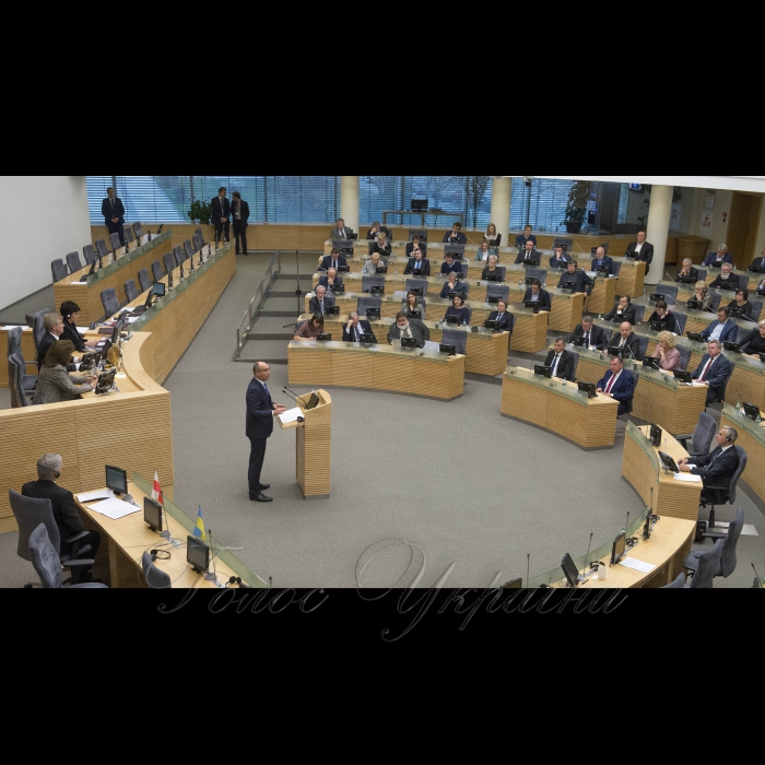13 листопада 2018 візит Голови Верховної Ради України А.В.Парубія до Литовської Республіки для участі у роботі 9-ї сесії Міжпарламентської асамблеї Сейму Литовської Республіки, Сейму і Сенату Республіки Польща 
та Верховної Ради України.
Участь Голови Верховної Ради України Андрія Парубія у пленарному засіданні Сейму Литовської Республіки.