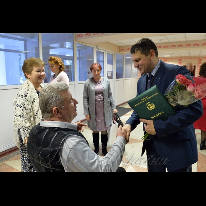 11 грудня 2018 святкування 55-річчя художника Юрія Пацана.
Художник Юрій Пацан з директором департаменту соціального захисту Київського ОДА Ігорем Міщаном.