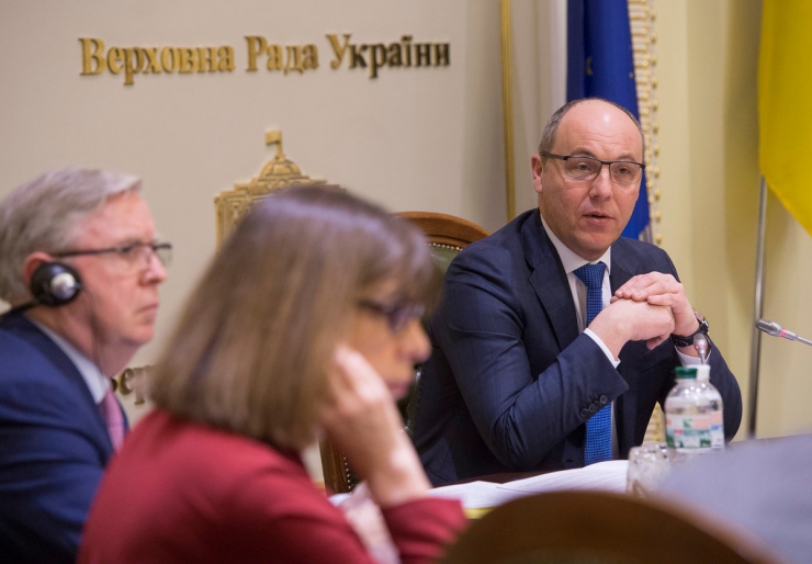 15 лютого 2019 Голова Верховної Ради України Андрій Парубій взяв участь у «круглому столі» на тему: «Ефективна реалізація Угоди про асоціацію між Україною та ЄС як основний елемент європейської інтеграції України».