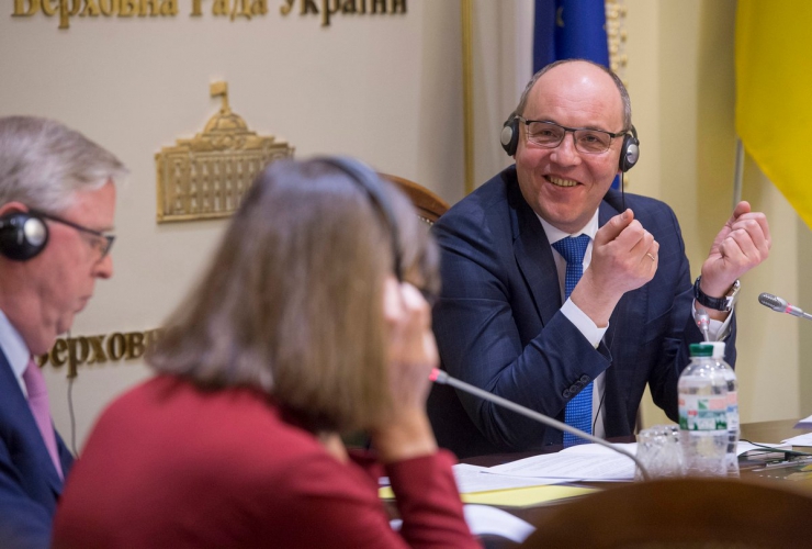 15 лютого 2019 Голова Верховної Ради України Андрій Парубій взяв участь у «круглому столі» на тему: «Ефективна реалізація Угоди про асоціацію між Україною та ЄС як основний елемент європейської інтеграції України».