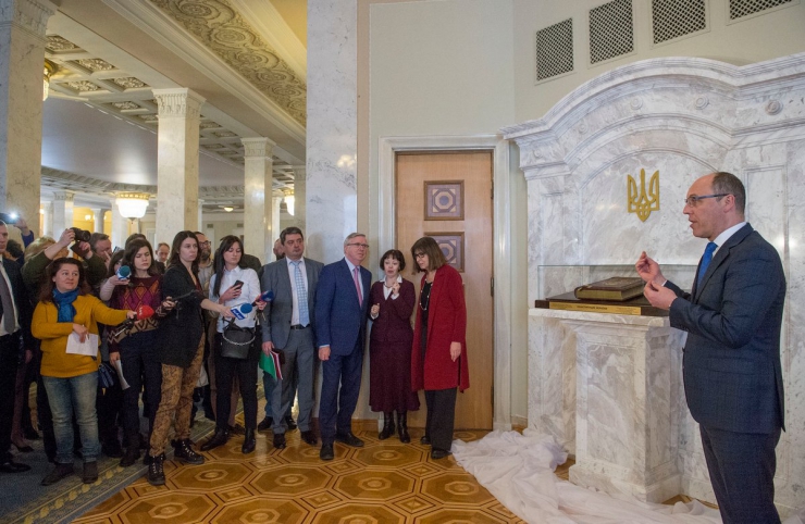 15 лютого 2019 урочисте відкриття Порталів: «Конституція України», «Акт проголошення незалежності України» 
У церемонії взяли участь Голова Верховної Ради України А.Парубій та Президент Європейського Парламенту 2002-2004 років П.Кокс, перший заступник Керівника Апарату - керуючий справами Петро Боднар.
