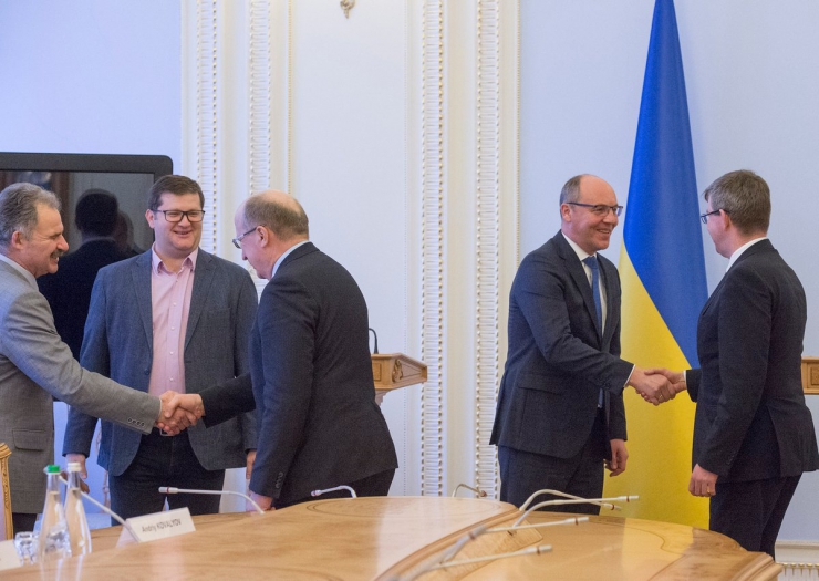 15 лютого 2019 зустріч Голови Верховної Ради України А.В.Парубія з кандидатом на посаду Генерального Секретаря Ради Європи, Прем’єр-міністром Литовської Республіки  1999-2000 та 2008-2012 років А.Кубілюсом.