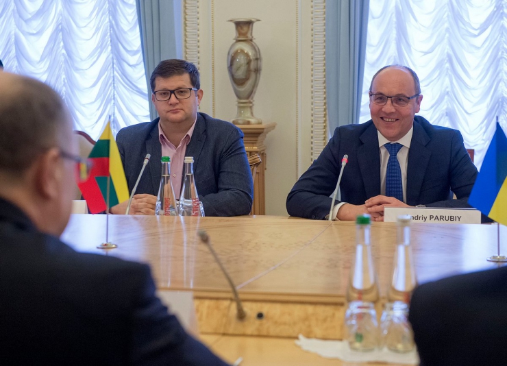 15 лютого 2019 зустріч Голови Верховної Ради України А.В.Парубія з кандидатом на посаду Генерального Секретаря Ради Європи, Прем’єр-міністром Литовської Республіки  1999-2000 та 2008-2012 років А.Кубілюсом.