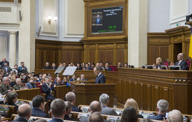 19 лютого 2019 у Верховній Раді України відбудеться засідання за участі Голови Верховної Ради України Андрія Парубія, та Президента Європейської Ради Д.Туска (a_NAK8977, 81) у зв’язку з п’ятою річницею з початку збройної агресії Російської Федерації проти України. 
До участі у заході запрошені Прем’єр-міністр України, члени Уряду, представники громадських об’єднань, спілки ветеранів АТО, Меджлісу кримськотатарського народу, видатні українські та іноземні політичні діячі, представники іноземних парламентів, міжнародних парламентських організацій та дипломатичного корпусу, акредитованого в Україні.