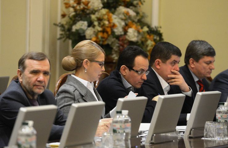 25 лютого 2019 засідання Погоджувальної ради у Верховній Раді України. Олександр Бакуменко (БП), Юлія Тимошенко (Б), Олег Березюк (сам), Максим Бурбак (НФ), Артур Герасимов (БП).