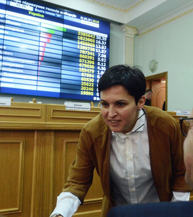 Прес-конференція за участю Голови Центральної виборчої Комісії Тетяни Сліпачук, заступників Голови, секретаря Комісії та членів Комісії щодо попередніх підсумків голосування з виборів Президента України. Голова Центральної виборчої Комісії  Тетяна Сліпачук