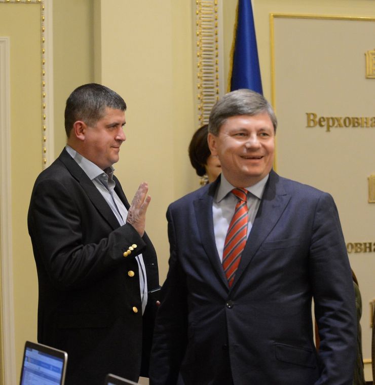 22 квітня 2019 засідання погоджувальної ради у Верховній Раді України. Максим Бурбак (НФ), Артур Герасимов (БП).