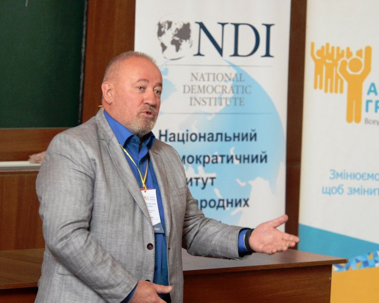 10 травня 2019 народний депутат України Віктор Чумак під час Національного дебатного турніру з політичних реформ (виборча, антикорупційна та реформа політичних фінансів) на тему