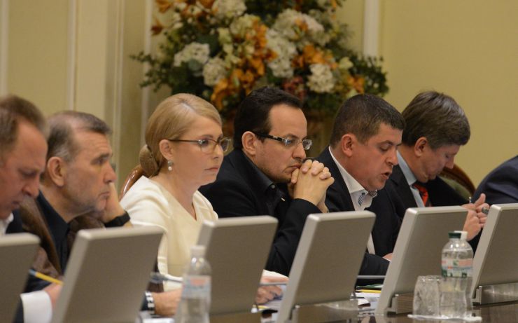 13 травня 2019 засідання Погоджувальної ради у Верховній Раді України.
Юлія Тимошенко (Б), Олег Березюк (САМ), Максим Бурбак (НФ), Артур Герасимов (БП).