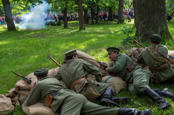 25 травня 2019 місто Боярка (Київська обл.). У рамках IV Всеукраїнського історично-музичного фестиваля «Під Покровом Тризуба» у Боярці що на Київщині, відбувся перший open-air 2019 року. Безумовно родзинкою цьогорічного дійства стала військово-історична реконструкція бою травня 1920 року. 