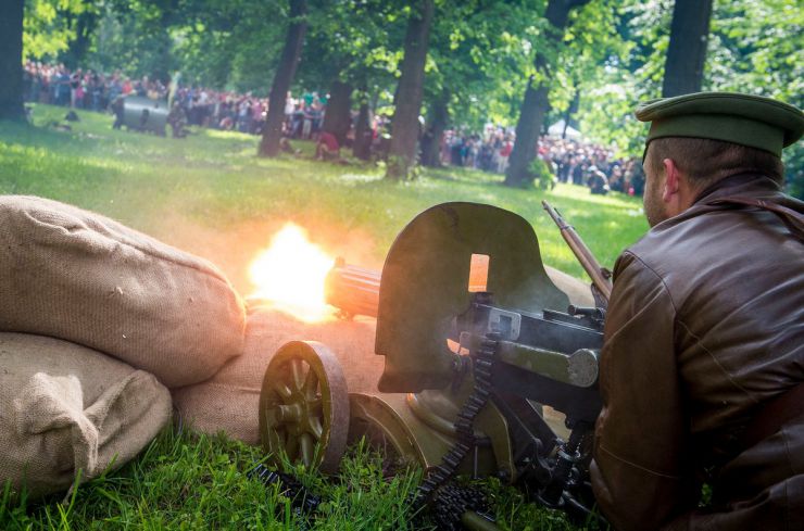 25 травня 2019 місто Боярка (Київська обл.). У рамках IV Всеукраїнського історично-музичного фестиваля «Під Покровом Тризуба» у Боярці що на Київщині, відбувся перший open-air 2019 року. Безумовно родзинкою цьогорічного дійства стала військово-історична реконструкція бою травня 1920 року. 