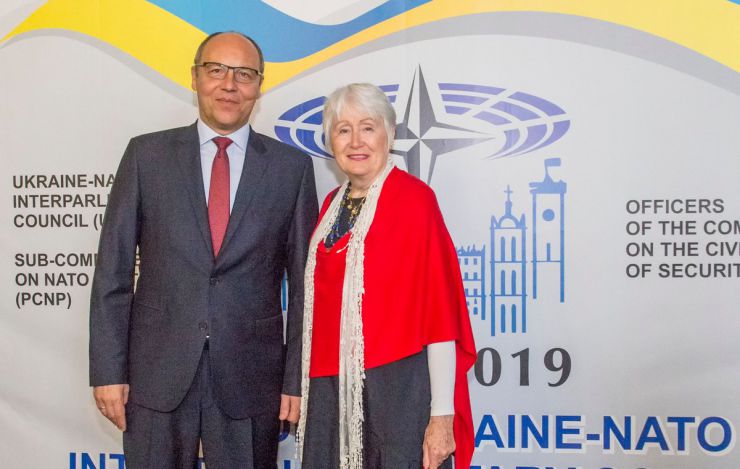 24 червня 2019 Голова Верховної Ради України Андрій Парубій взяв участь у засіданні Міжпарламентської Ради Україна-НАТО (23-25 червня, м. Львів). Національний університет «Львівська політехніка. Андрій ПАРУБІЙ, Голови Верховної Ради України, Мадлен МУН Президент ПА НАТО.