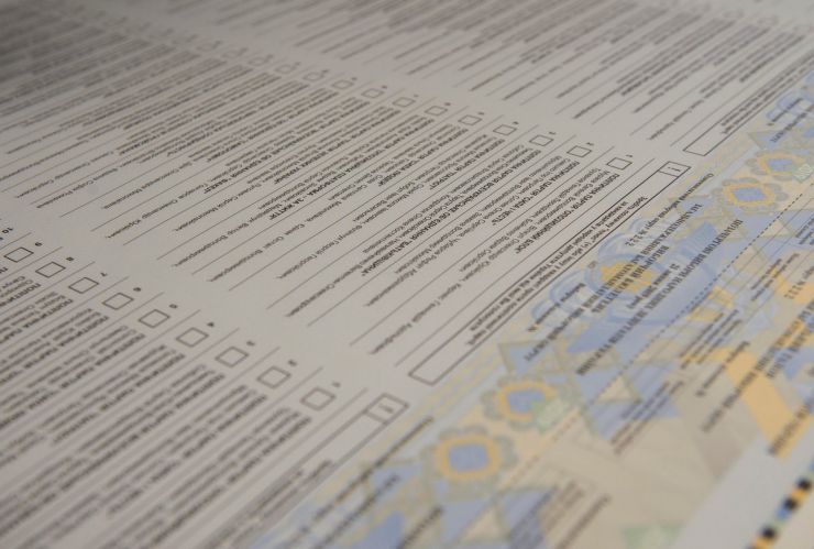 11 липня 2019 спільний брифінг Голови Центральної виборчої комісії Тетяни Сліпачук, заступника Голови Комісії Євгенія Радченка та директора Державного підприємства. 
