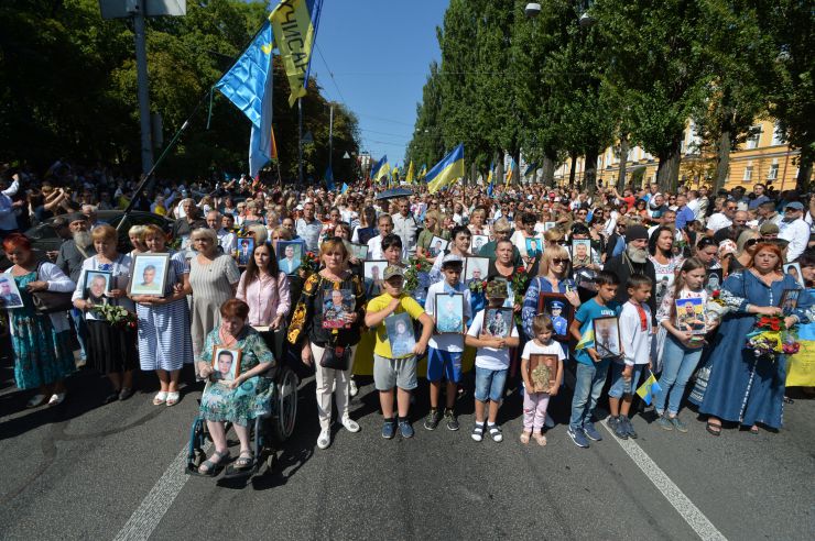 У День Незалежності в Києві пройшла хода учасників російсько-української війни.