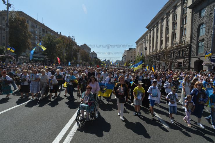 У День Незалежності в Києві пройшла хода учасників російсько-української війни.