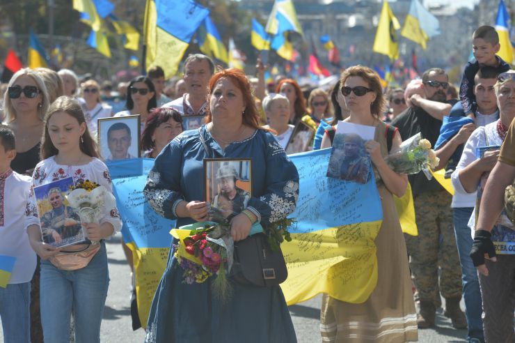 У День Незалежності в Києві пройшла хода учасників російсько-української війни.