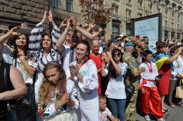 У День Незалежності в Києві пройшла хода учасників російсько-української війни.