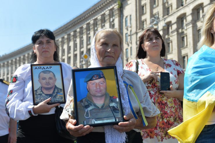 У День Незалежності в Києві пройшла хода учасників російсько-української війни.