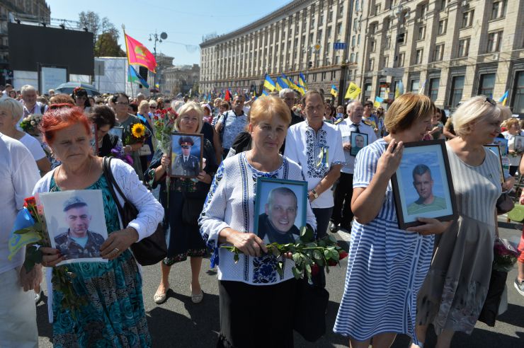 У День Незалежності в Києві пройшла хода учасників російсько-української війни.