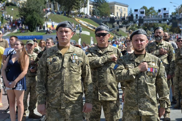 У День Незалежності в Києві пройшла хода учасників російсько-української війни.