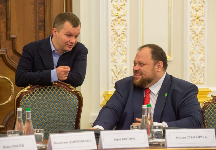 Зустріч Голови Верховної Ради України Дмитра Разумкова, Президента України Володимира Зеленського, керівництва кабінету Міністрів України та правоохоронних органів. Перший заступник Голови Верховної Ради України Руслан Стефанчук 