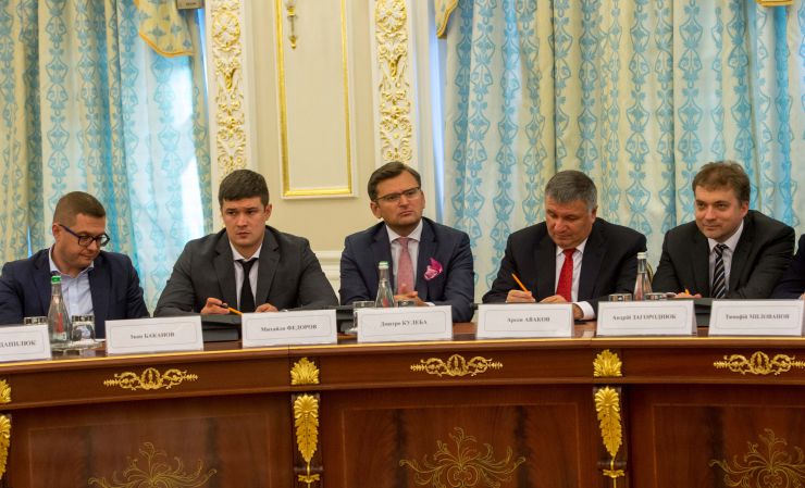 Зустріч Голови Верховної Ради України Дмитра Разумкова, Президента України Володимира Зеленського, керівництва кабінету Міністрів України та правоохоронних органів.