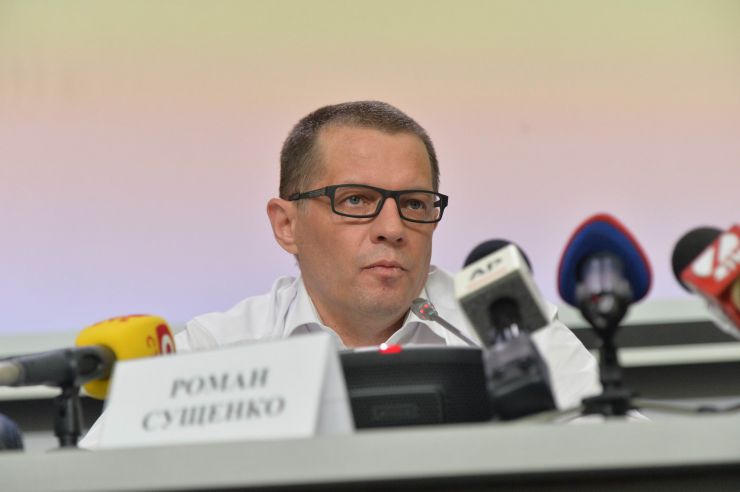Прес-конференція звільненого журналіста Романа Сущенка.