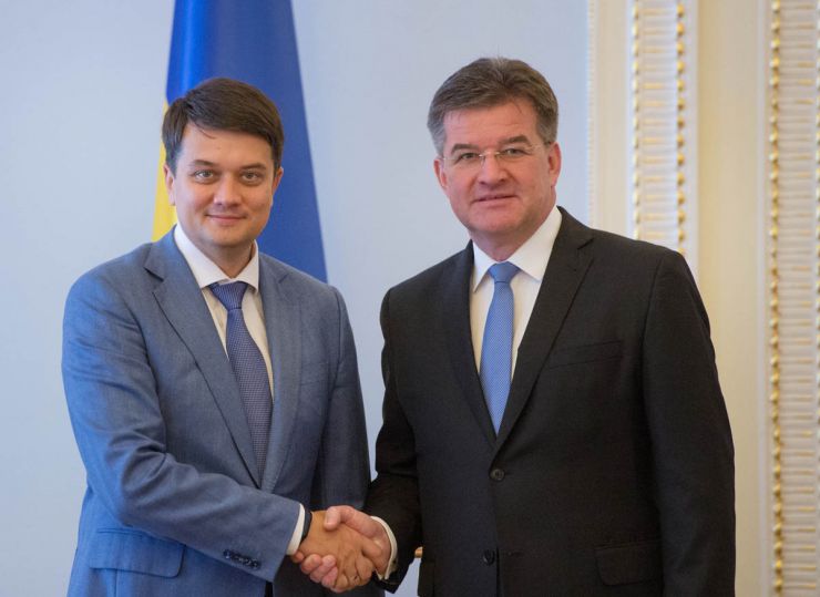 Зустріч Голови Верховної Ради України Дмитра Разумкова з діючим Головою ОБСЄ, Міністром закордонних та європейських справ Словацької Республіки Мірославом Лайчаком