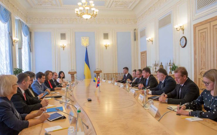 Зустріч Голови Верховної Ради України Дмитра Разумкова з діючим Головою ОБСЄ, Міністром закордонних та європейських справ Словацької Республіки Мірославом Лайчаком