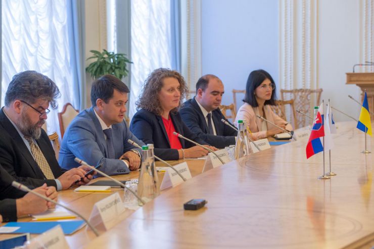 Зустріч Голови Верховної Ради України Дмитра Разумкова з діючим Головою ОБСЄ, Міністром закордонних та європейських справ Словацької Республіки Мірославом Лайчаком