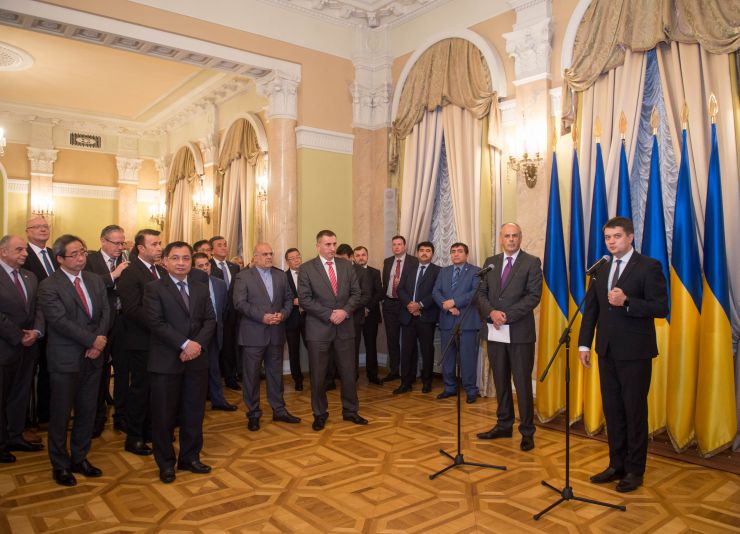 Зустріч Голови Верховної Ради України Дмитра Разумкова з Главами дипломатичних місій, акредитованих в Україні.