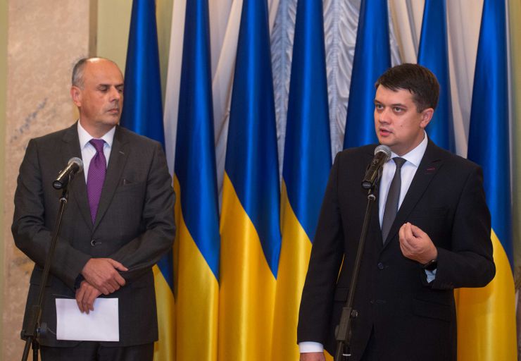 Зустріч Голови Верховної Ради України Дмитра Разумкова з Главами дипломатичних місій, акредитованих в Україні. Надзвичайний і Повноважний посол Чорногорії в Україні Любомир Мішуровіч