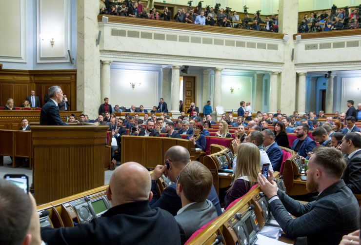 Пленарне засідання Верховної Ради України.
Виступ Генерального Секретаря НАТО Йенса Столтенберга у сесійній залі Верховної Ради України
