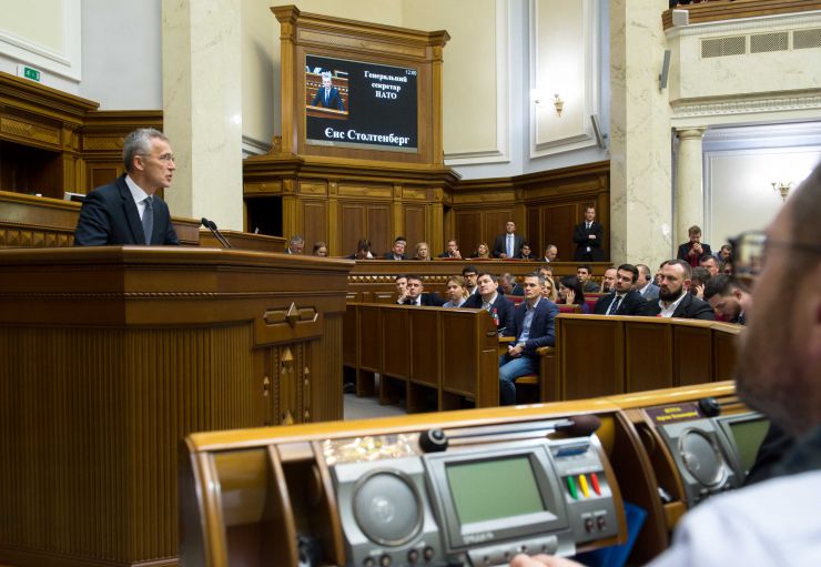 Пленарне засідання Верховної Ради України.
Виступ Генерального Секретаря НАТО Йенса Столтенберга у сесійній залі Верховної Ради України
