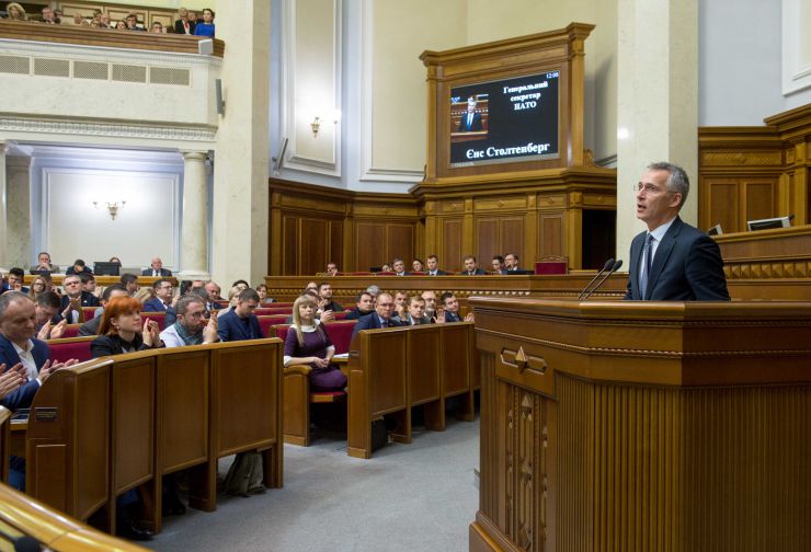 Пленарне засідання Верховної Ради України.
Виступ Генерального Секретаря НАТО Йенса Столтенберга у сесійній залі Верховної Ради України
