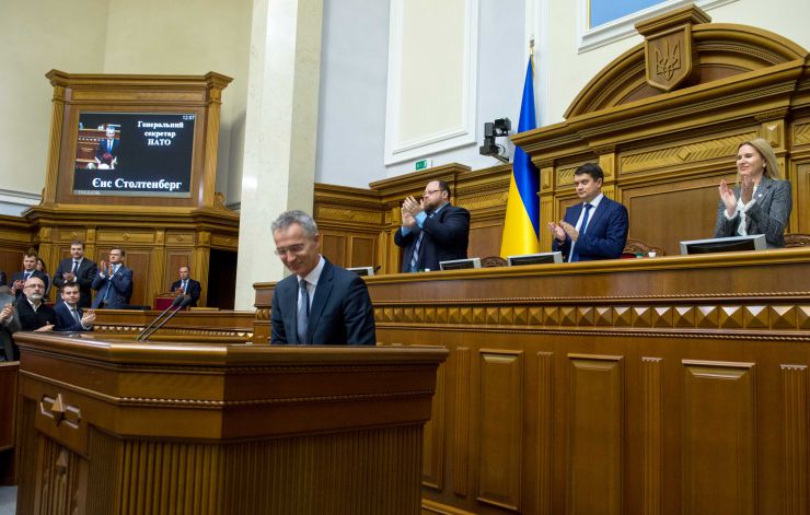 Пленарне засідання Верховної Ради України.
Виступ Генерального Секретаря НАТО Йенса Столтенберга у сесійній залі Верховної Ради України. Стефанчук , Разумков, Кондратюк
