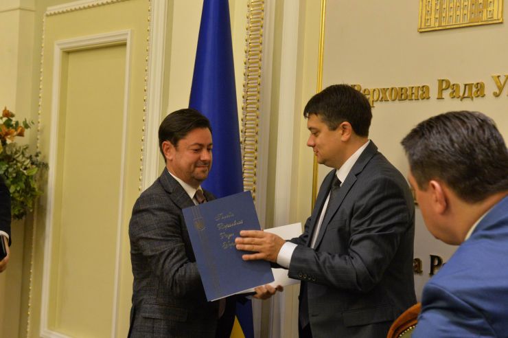 Голова Верховної Ради України Дмитро Разумков представив керівника апарату Верховної Ради України В’ячеслава Штучного
