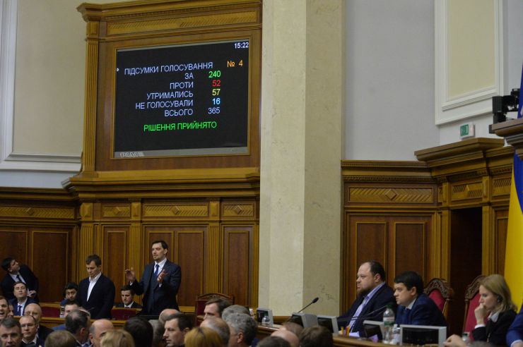 Пленарне засідання Верховної Ради України.

Прийнято за основу проект Закону 