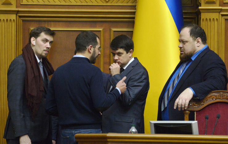 Пленарне засідання Верховної Ради України. Прийнято Державний бюджет України на 2020 рік. Прем’єр-міністр Олексій Гончарук, Олександр Трухін СН, голова ВР Дмитро Разумков, перший заступник Голови ВР Руслан Стефанчук 