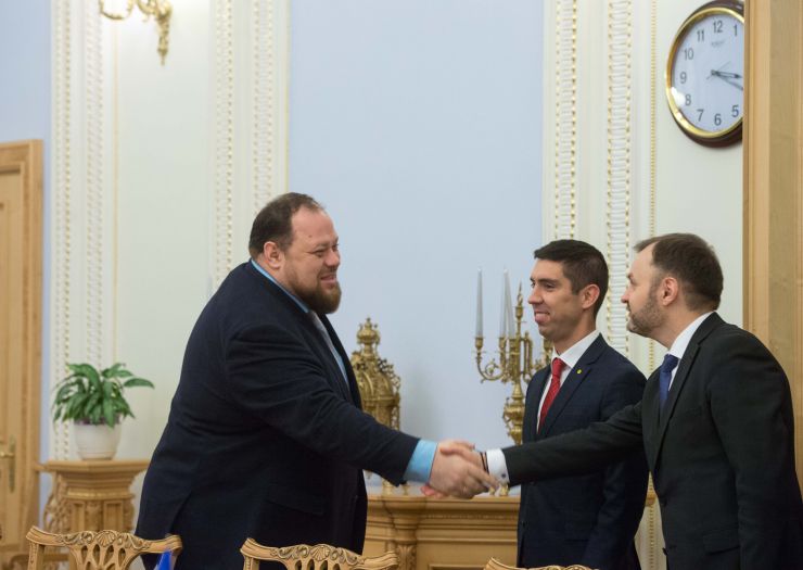 Зустріч Першого заступника Голови ВР України Руслана Стефанчука із заступником Голови Парламенту Республіки Молдова Міхай Попшой