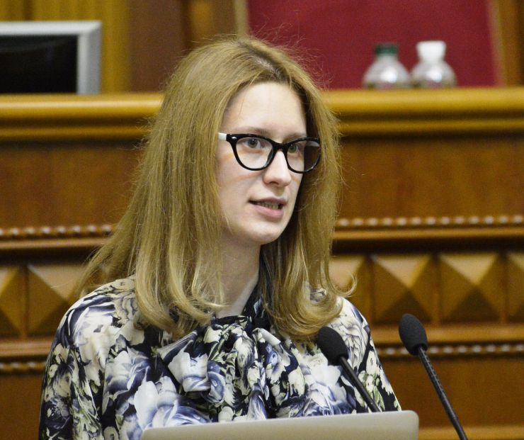 Парламентські слухання на тему: «Побудова ефективної системи охорони інтелектуальної власності в Україні». Роксолана Підласа заступник голови комітету з питань економічного розвитку