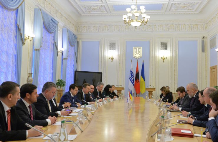 Голова Верховної Ради України Дмитро Разумков зустрівся з  Прем’єр-міністром, міністром європейських і закордонних справ Республіки Албанія, чинним Головою ОБСЄ Еді Рамою 