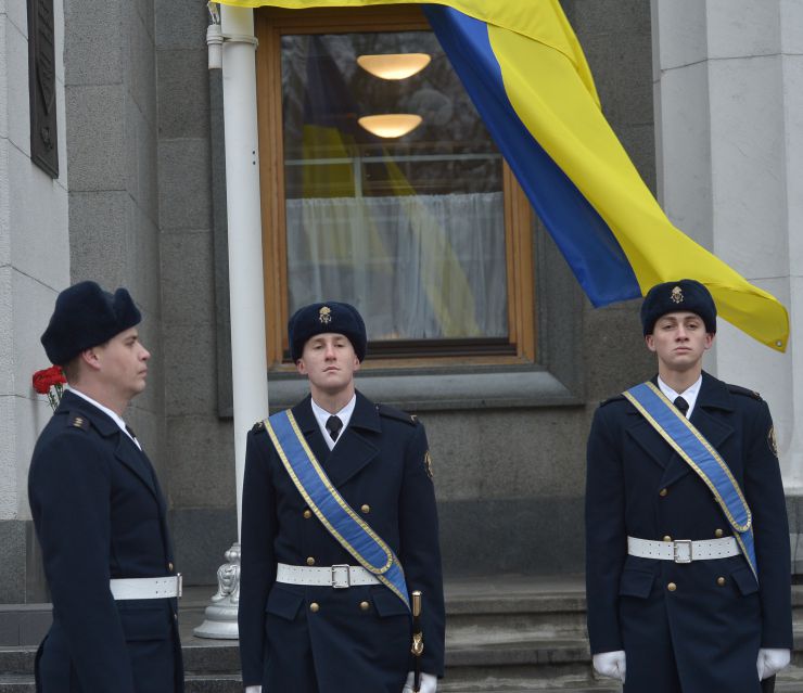 З нагоди святкування Дня Соборності, перед Верховною Радою України, за участі Почесної варти Національної гвардії України відбулася урочиста церемонія підняття Державного прапора України за участі першого заступника Голови ВРУ Руслана Стефанчука. Урочисте підняття прапора – це перший захід, який започатковує традицію підняття Державного прапора України перед Верховною Радою України.